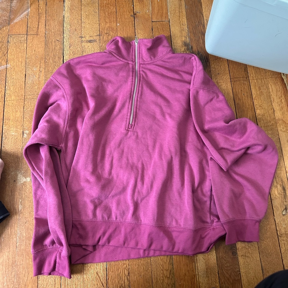 Women's Half-Zip Sweater - Purple